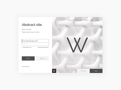 Log in page abstract design design experiment login page