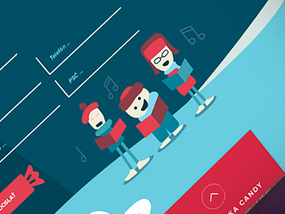 flat illustration microsite (vizion)