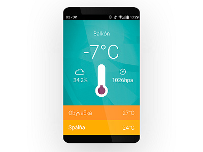 Weam Wireless weather monitoring station for smartphones app clean colourfull item minimalism ui weather