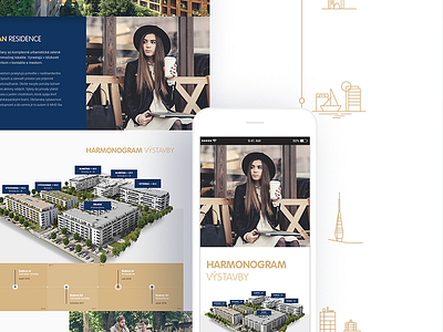 Urban Residence (Adbee Agency) blue gold icons mobile urban