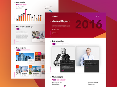 HB Reavis Annual Report design report ui ux web