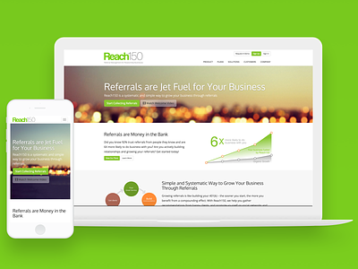 Reach150 Marketing Site bootstrap clean flat marketing minimal responsive website