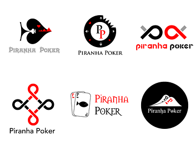 Piranha Poker Logos chips design fish illustrator logo piranha poker visual