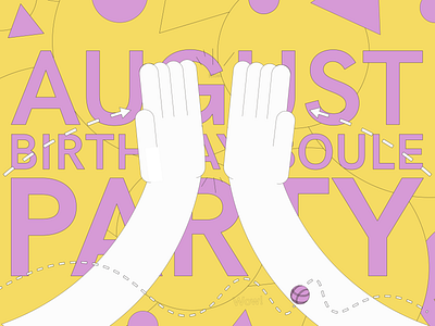 Boule Party. abstract art birthday boule clean color design flat identity illustration illustrator minimal party party event party flyer party poster pastel stockholm sweden vector