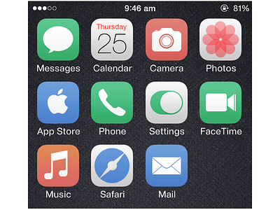 Flux icon colors apple icons ios7 winterboard