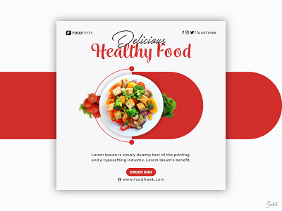 Social Media Post Design Templates - Healthy Food