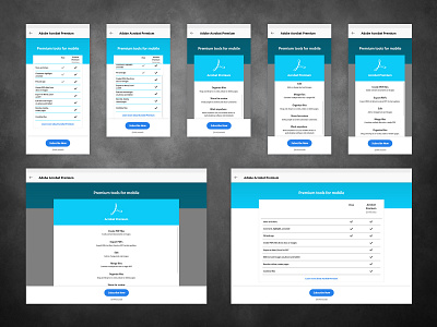 Adobe Acrobat UI Designs