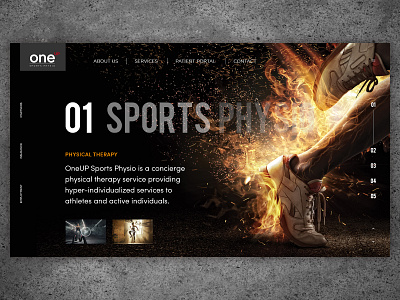 OneUP Sports Therapy Desktop UI design ui ui design ui ux design