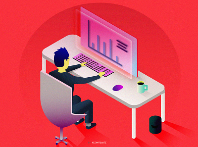 desk isometric 3d design illustration isometric art isometric illustration