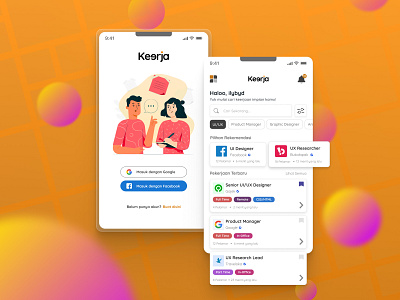 Keerja Design Concept | Job Finder App job job finder jobfinder mobile mobile app mobile app design mobile design mobile ui ui ui ux ui design uidesign uiux uix uixdesign