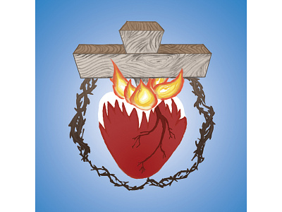 Sacred Heart creative thinking design illustration