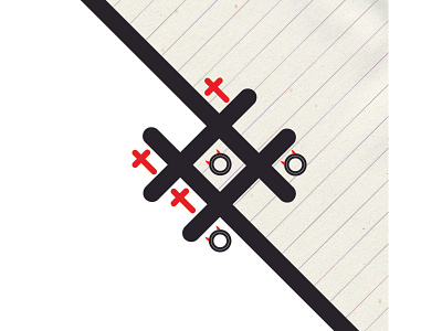 Noughts and Crosses bauhaus creative thinking design illustration