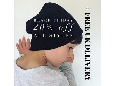 Insta Post 20 off baby design fashion hats typography