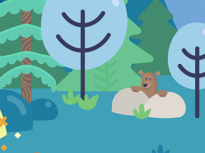 Camping SVG Animation Still animation bear camping character animation forest greensock gsap illustration isometric javascript motion svg