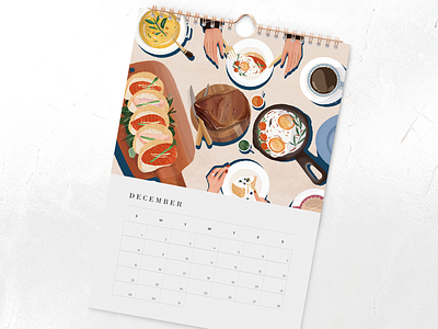 Calendar arts artwork calander color food illustration illustration design inspired