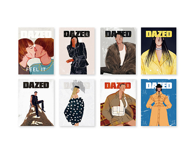 DAZED Covers ideas artwork character design color dazed design digitalillustration fashion illustration illustration graphics
