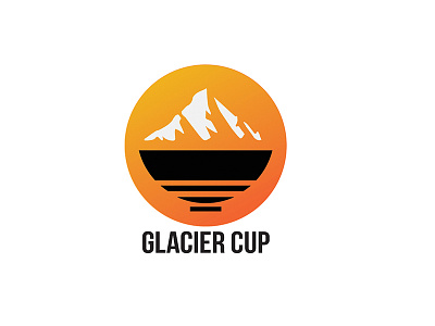 Glacier cup branding color creative logo design illustration logo minimal typography vector