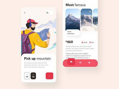 Trecking UI UX app branding design illustration illustrator logo ui ux