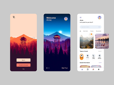 Traveling app concept