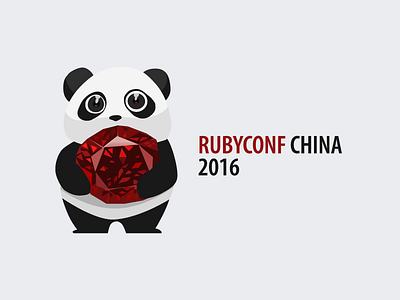 Mascot of RubyConf China 2016 illustration mascot