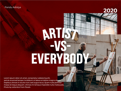 art-ist vs everybody / cover app branding design flat illustration illustrator minimal typography vector web