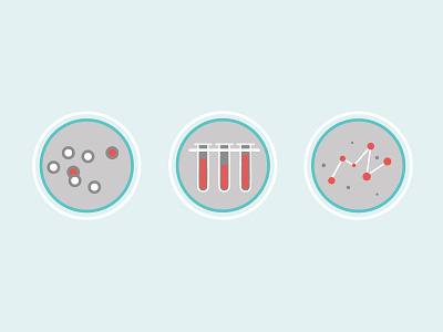 The Science Lab buttons design flat icon illustration infographic information design round