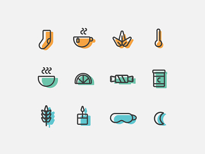 Get Well branding design flat icons icons illustrations packaging visual