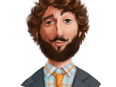 Digital portrait of a funny man digital art illustration portrait art procreate