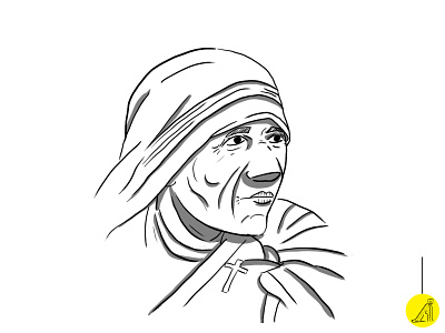 mother teresa illustration minimal