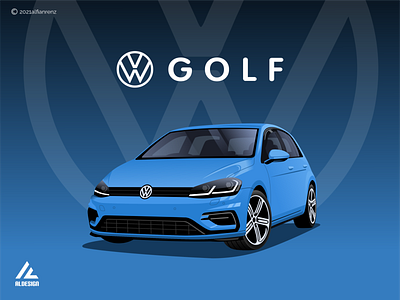 VW Golf - Vector Car car car illustration car vector cars design design car golf illustration illustration minimalist illusttration car minimalist vector vector car volkswagen volkswagen golf vw vw golf