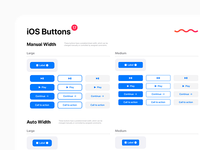 Native iOS 13 design kit for Figma - Buttons UI design app button buttons design design system figma ghost ios outline outlined ui ui kit ux