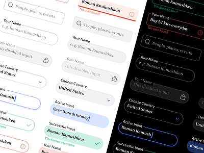 Figma iOS & Android input form mobile design system UI kit