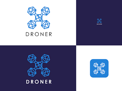 Logo Design - Droner #1 brand brand design branding branding design design design art drone drone logo graphic graphic design graphicdesign logo logo design logodesign logotype logotype design logotypedesign minimal vector vector art