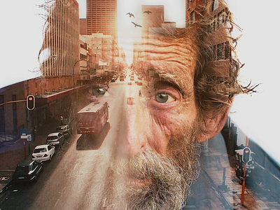 Double Exposure - Homeless