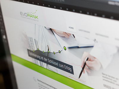 evoRank WIP screen photo picture website webseite homepage webdesign web design seo chart teaser ranking stats