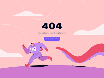 404 404 astronaut character design error flat flatdesign illustration landingpage mistake people planet simple sky space ui vector web