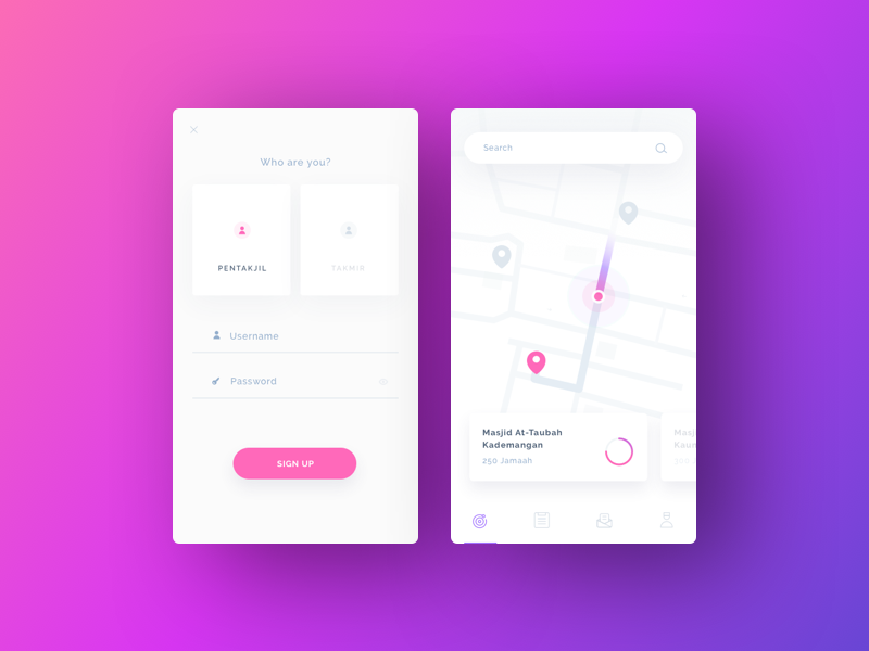 Takjil App Concept White Version by Solichan for Paperpillar on Dribbble