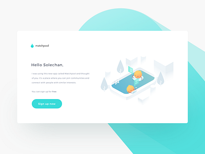 Matchpool Email Illustration character cute illustration isometric landing monster page pool swimming web