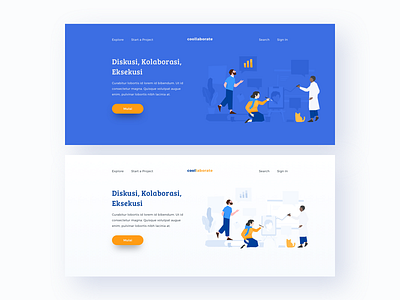 Coollaborate art design heroimage illustration landingpage science ui