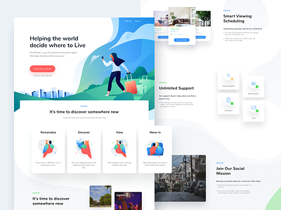 Home search landing page bird city design help home illustration landingpage parrot people search ui