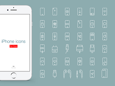 iPhone icons collection for free apple collection free graphic icon iphone lightning line line icon phone selection set