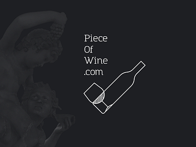 Piece Of Wine Logo graphic design logo pieceofwine product design redwine visual whitewine wine winetasting