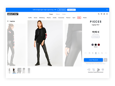 About You dress online store ui visual ui webdesig