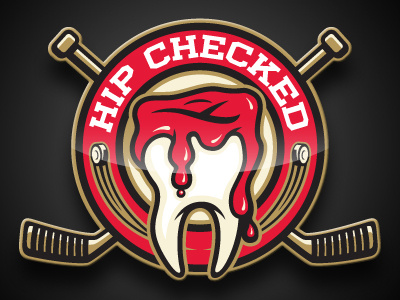 Hip Checked branding identity logos sports