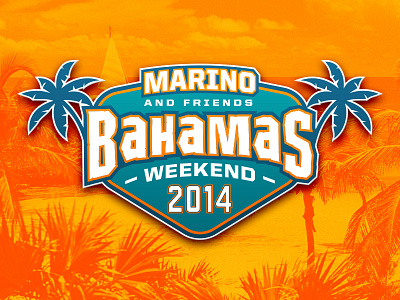 Dan Marino and Friend Bahamas Weekend football logos miami dolphins nfl sports