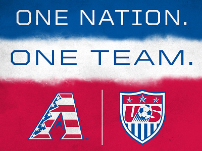 One Nation. One Team. baseball d backs mlb soccer usmnt world cup