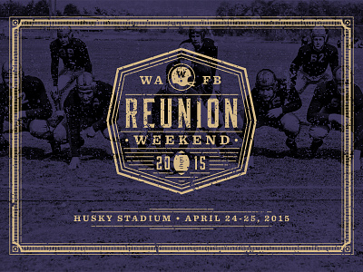 Washington Huskies 2015 Renunion Weekend Logo & Invitation college football football huskies logos print uw washinton