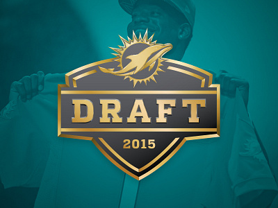 Miami Dolphins 2015 NFL Draft Logo football logos miami dolphins nfl sports