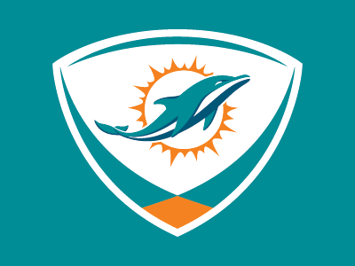 Dolphins Cancer Challenge (Stacked) by Brian Gundell on Dribbble