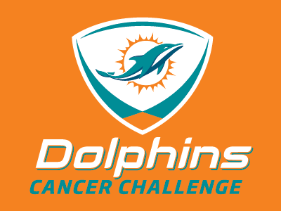 Dolphins Cancer Challenge (Stacked) by Brian Gundell on Dribbble